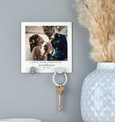 Personalised 11 Year Anniversary Steel Photo Key Hook